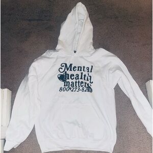 Mental health matters hoodie White